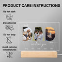 Photo personnalisée Meilleur papa de tous les temps - Cadeau pour papa, père, grand-père - Base en bois personnalisée avec lumière LED 3D