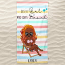 Life Is Better At The Beach Color Striped - Gift For Her, Him, Besties, Family - Personalized Custom Beach Towel