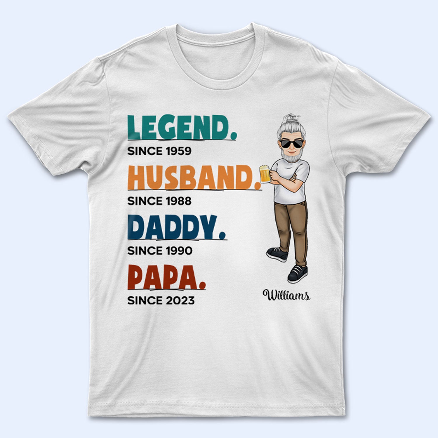 Legend Husband Daddy - Gift For Dad, Father - Personalized Custom T Shirt
