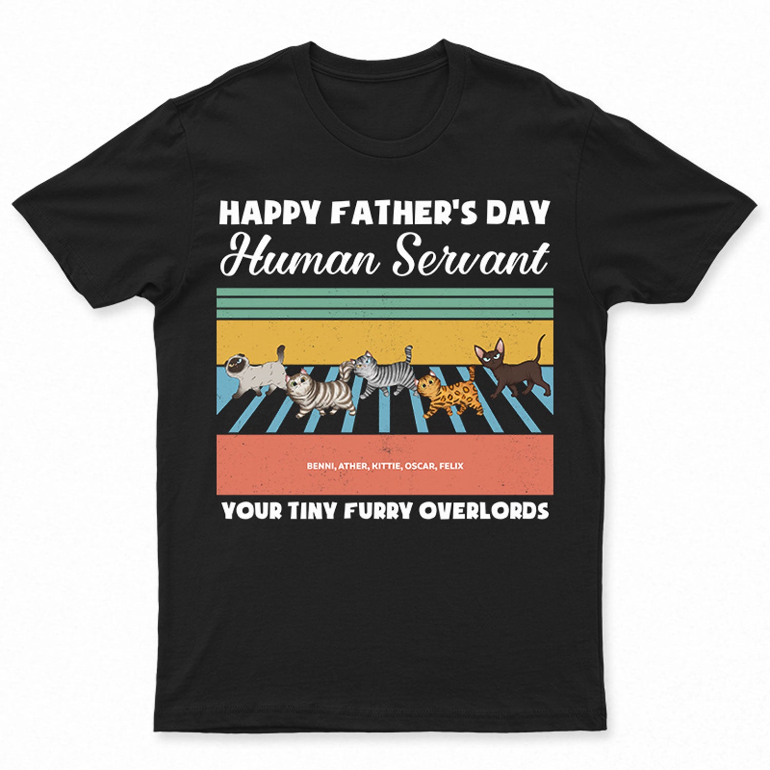Good Morning Your Tiny Furry Overlords - Gift For Cat Dad, Cat Mom - Personalized Custom T Shirt