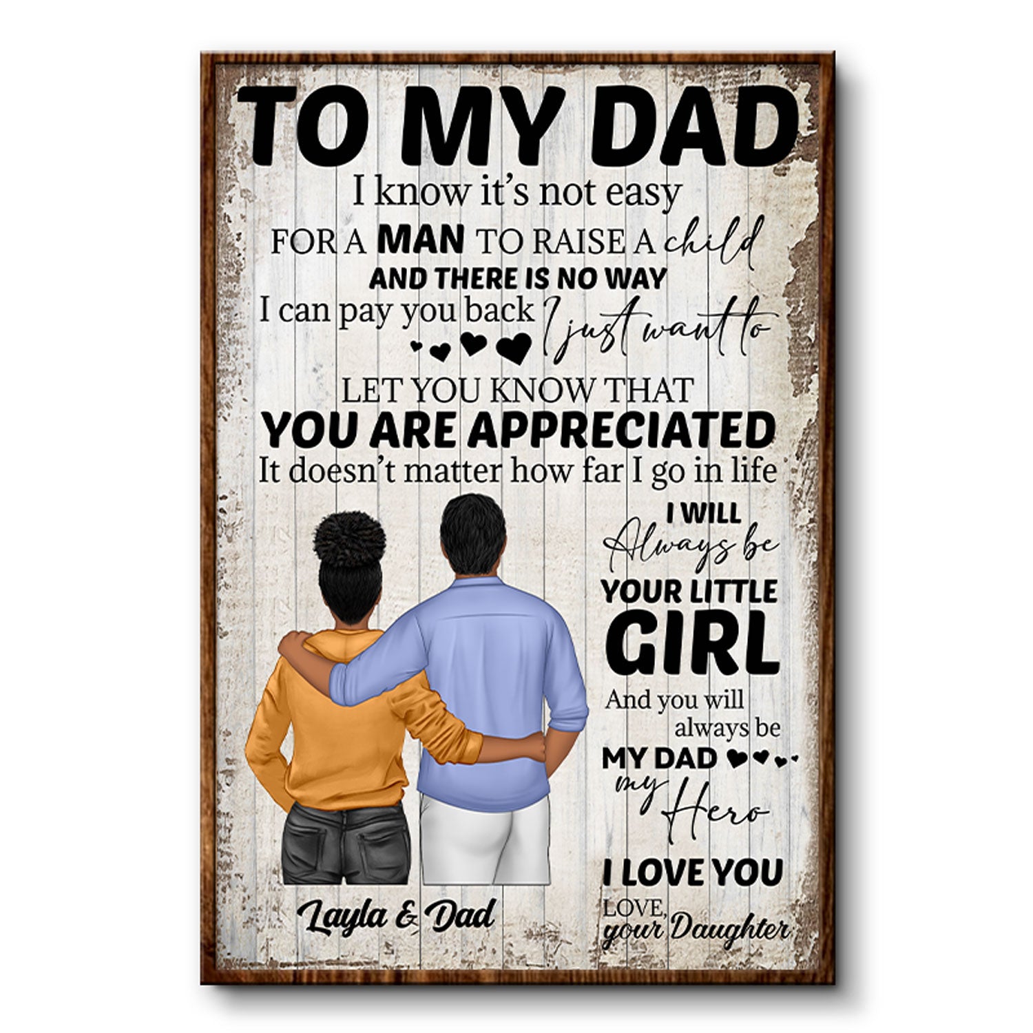 It's Not Easy For A Man To Raise - Gift For Father, Dad Gift - Personalized Custom Poster