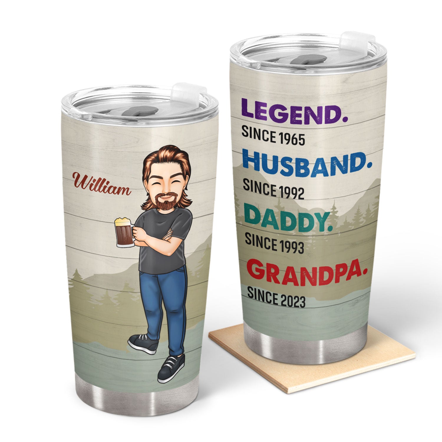 Legend Husband Daddy Grandpa - Gift For Grandpa - Personalized Custom Tumbler