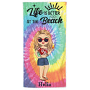 Tie Dye Life Is Better At The Beach - Birthday, Summer Gift For Him, Her, Yourself, Girlfriend, Boyfriend, BFF Best Friends, Traveling Lovers - Personalized Custom Beach Towel