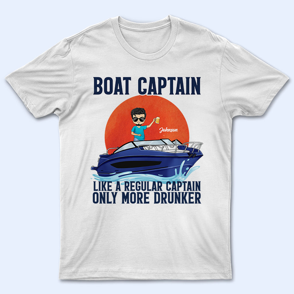 Personalized Custom Captain Long Sleeve Shirt Boating Gift Fishing