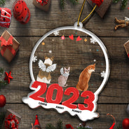 Dog Cat Pet - Christmas Gift For Pet Lovers - Personalized Custom Shaped Acrylic Ornament