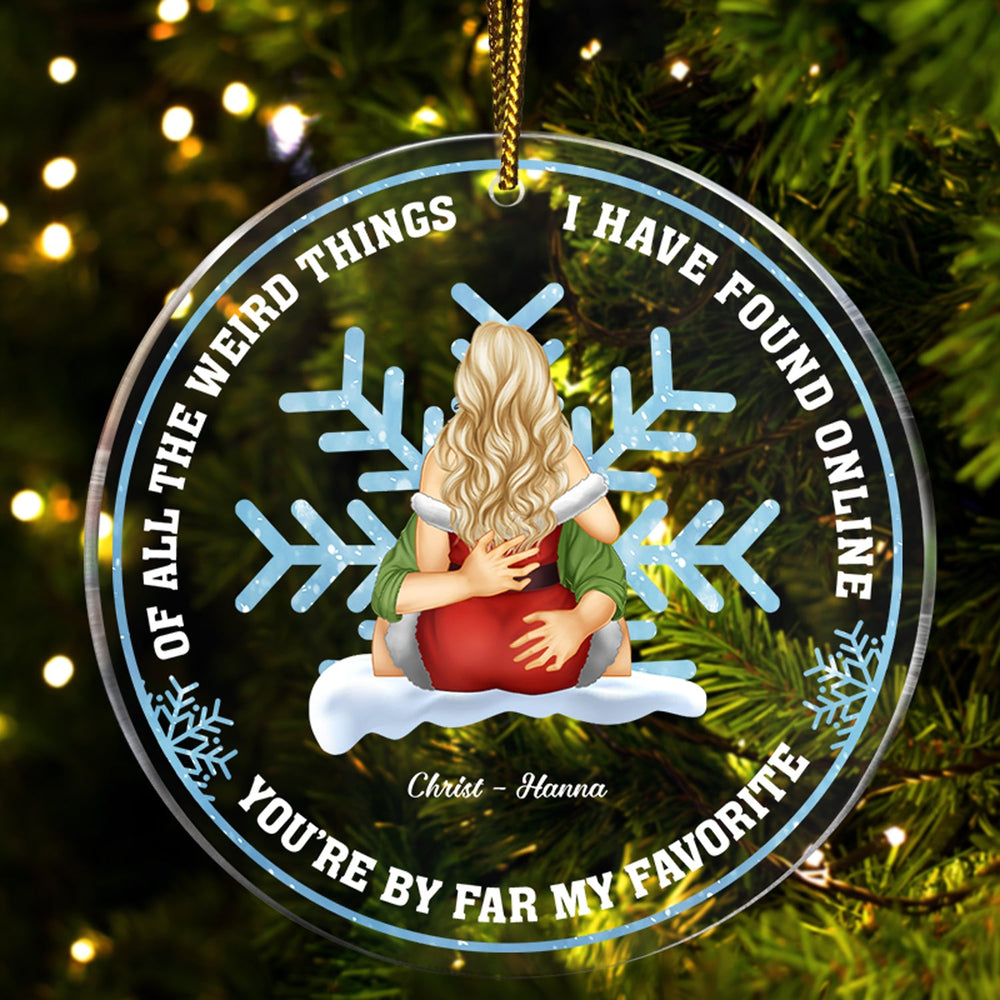 I Have Found Online - Christmas Gift For Couples - Personalized Circle Acrylic Ornament