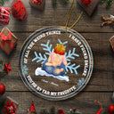 J'ai trouvé en ligne - Cadeau de Noël pour couples - Ornement acrylique circulaire personnalisé