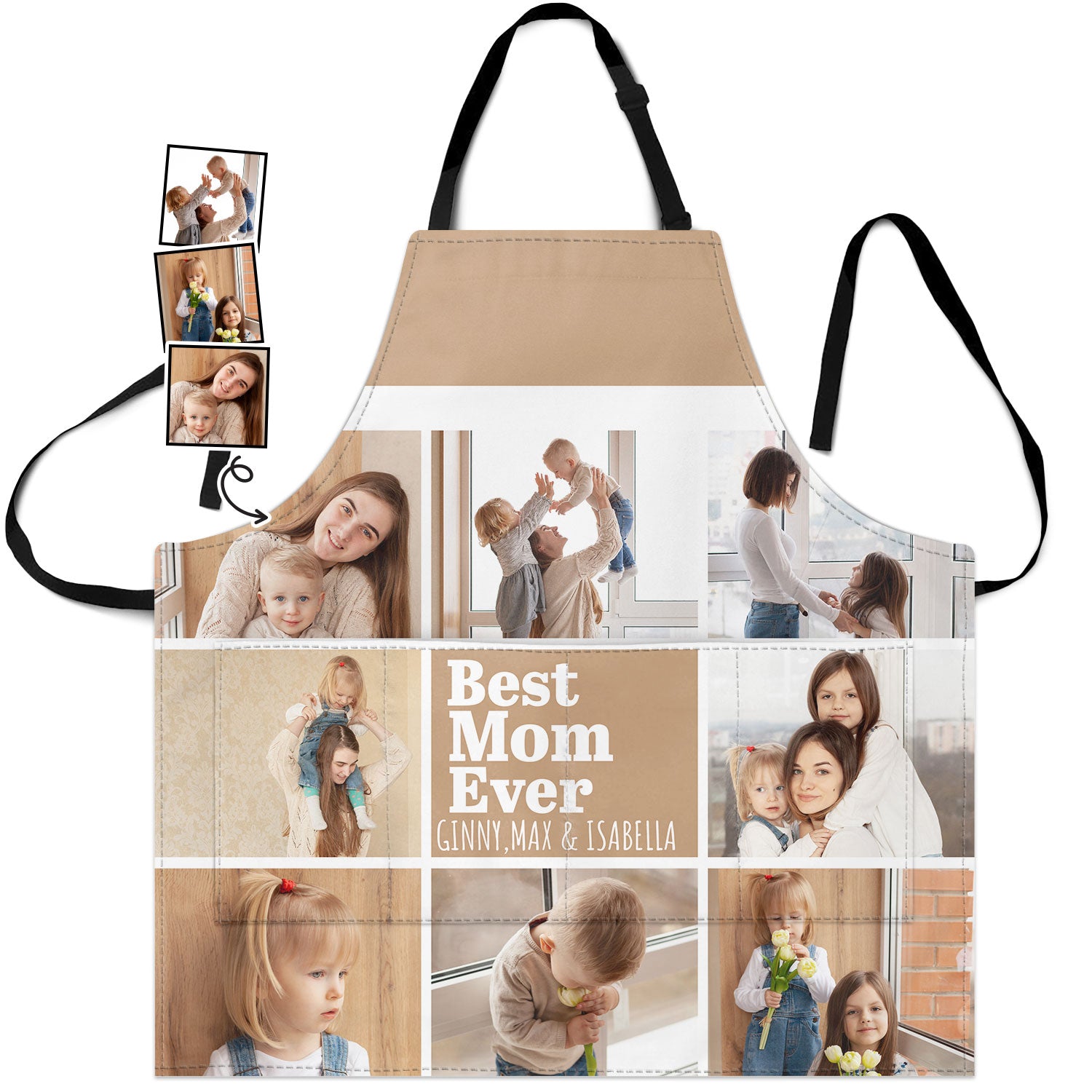 Custom Photo Best Mom Ever - Gift For Mom, Mother - Personalized Apron