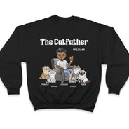 The Cat Father - Gift For Cat Dad, Cat Lovers, Men - Personalized T Shirt