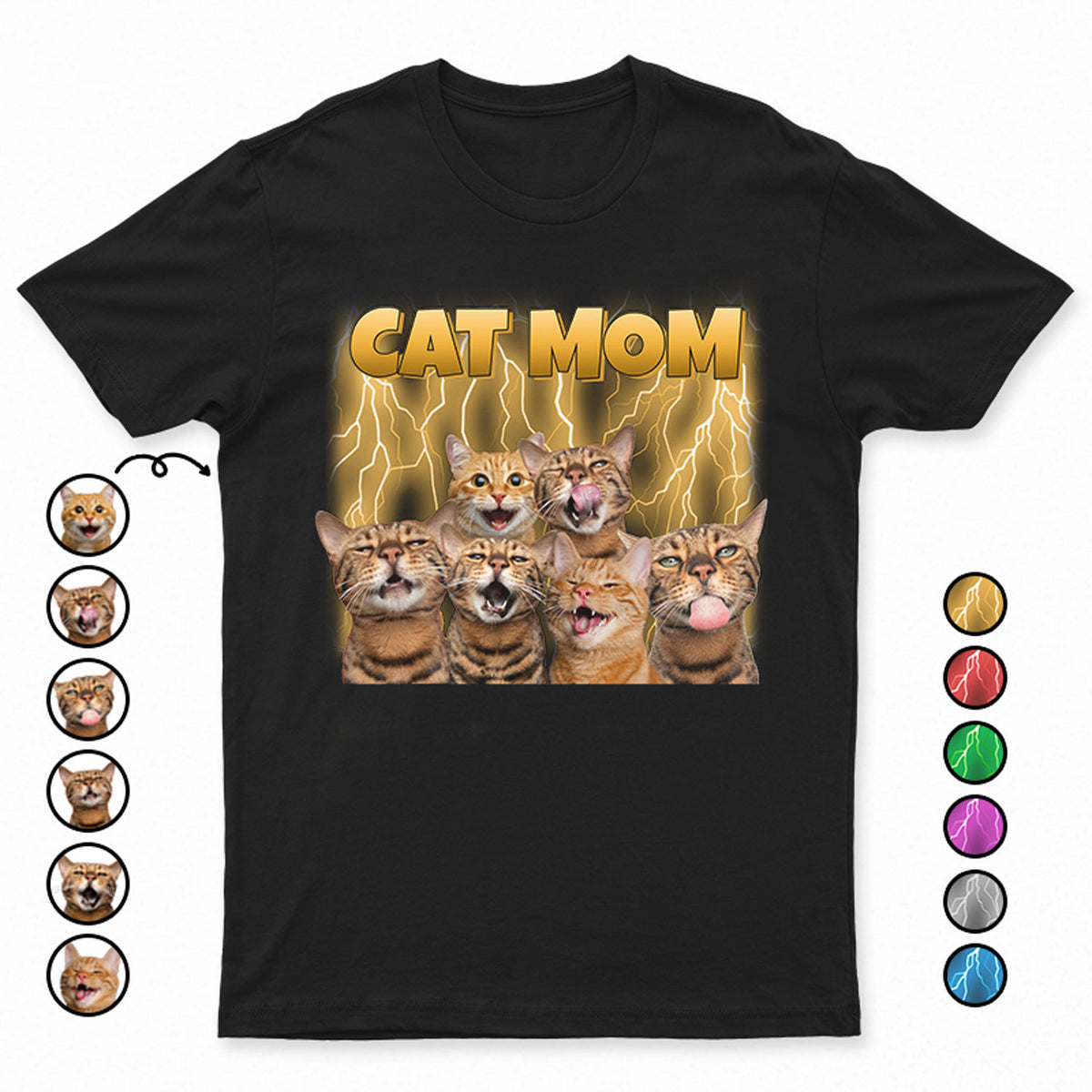 Custom Photo Cat Mom Cat Dad - Gift For Cat Lovers - Personalized T Sh ...
