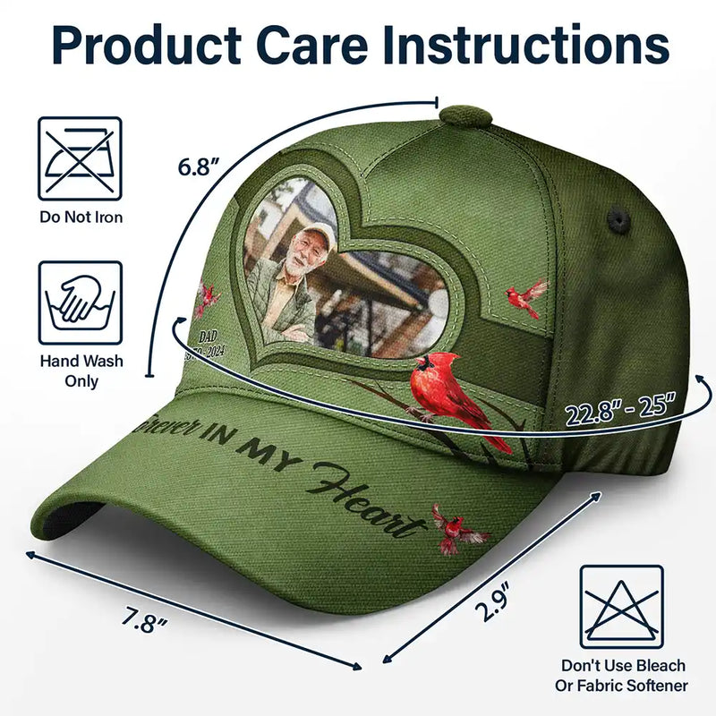 Custom Photo Memorial I'll Carry You With Me Until I See You Again - Personalized Classic Cap