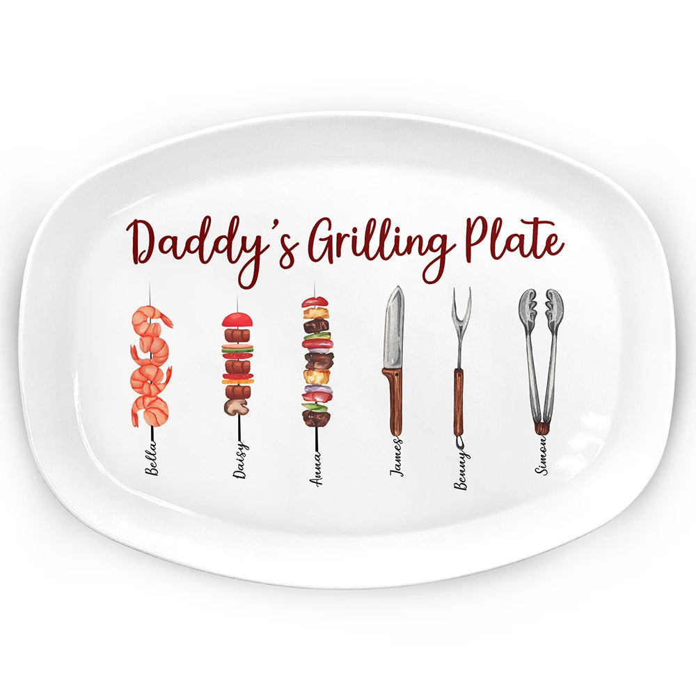 Daddy Grilling Master - Personalized Plate
