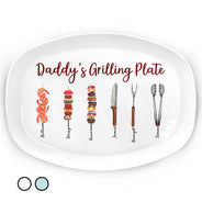 Papa Maître du Grilling - Assiette Personnalisée