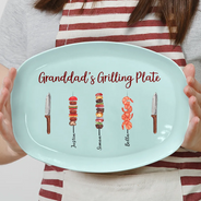 Papa Maître du Grilling - Assiette Personnalisée