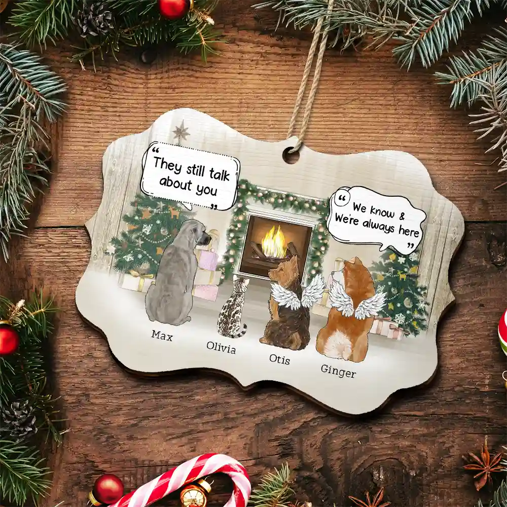 They Still Talk About You Memorial - Personalized Medallion Wooden Ornament