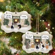 They Still Talk About You Memorial - Personalized Medallion Wooden Ornament