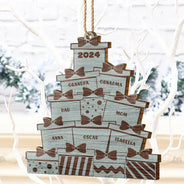 Christmas Presents - Personalized Wooden Cutout Ornament