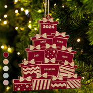 Christmas Presents - Personalized Wooden Cutout Ornament