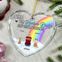 Has Visiting Hours Memorial Pet Christmas - Personalized Heart Shaped Glass Ornament