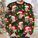 Family - Custom Photo Xmas Led Light - Personalized Unisex Ugly Sweater