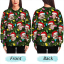 Family - Custom Photo Xmas Led Light - Personalized Unisex Ugly Sweater