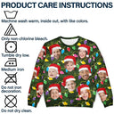 Family - Custom Photo Xmas Led Light - Personalized Unisex Ugly Sweater