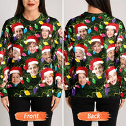 Custom Photo Xmas Led Light - Personalized Unisex Ugly Sweater