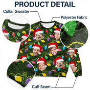 Custom Photo Xmas Led Light - Personalized Unisex Ugly Sweater