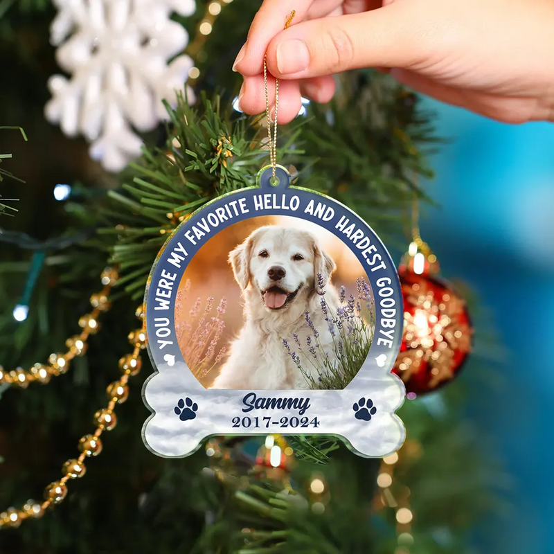 Memorial, Pet Lovers - Custom Photo Memorial You Would Have Lived Forever - Personalized Custom Shaped Acrylic Ornament