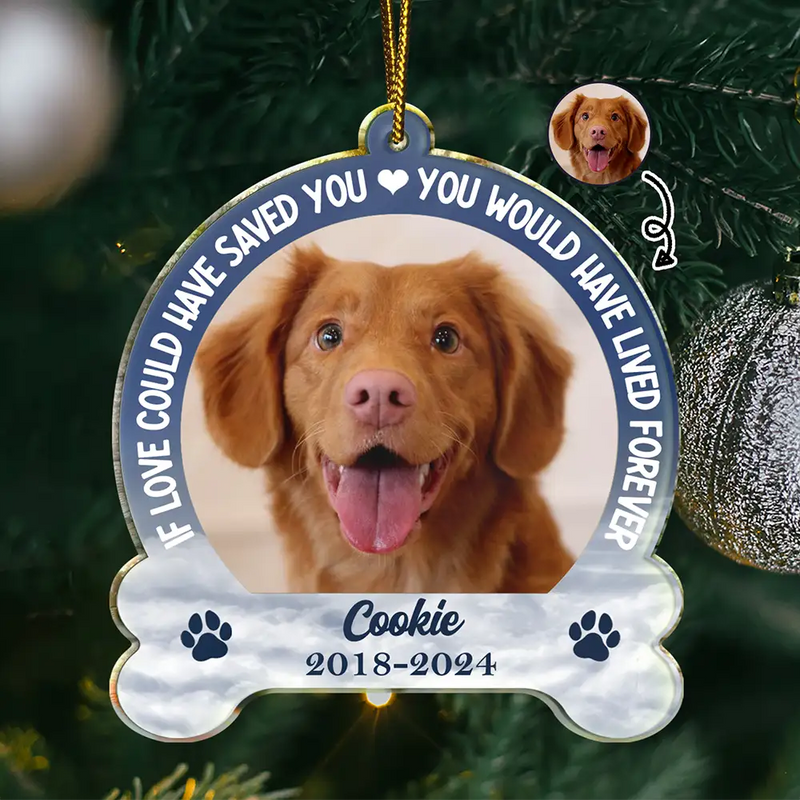 Memorial, Pet Lovers - Custom Photo Memorial You Would Have Lived Forever - Personalized Custom Shaped Acrylic Ornament