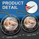Pet Lovers, Memorial - Custom Photo Forever Loved Memorial - Personalized Circle Glass Ornament