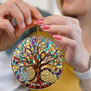 Family - Family Tree Of Life - Personalized Stained Glass Ornament