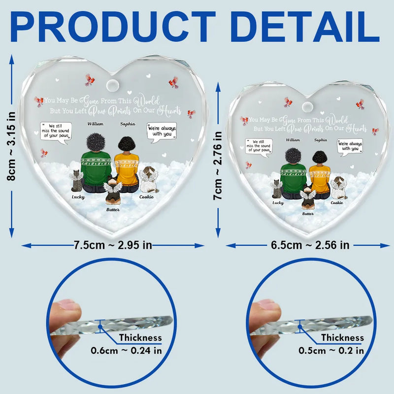 Memorial, Pet Lovers, Dog Lovers, Cat Lovers - Memorial Dog Cat You Were My Favorite Hello And Hardest Goodbye - Personalized Heart Shaped Glass Ornament