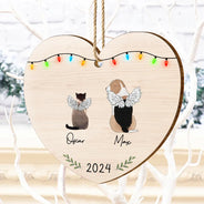 Pet Lovers, Pet Mom, Pet Dad - My Dogs Cats Pets - Personalized Custom Shaped Wooden Ornament