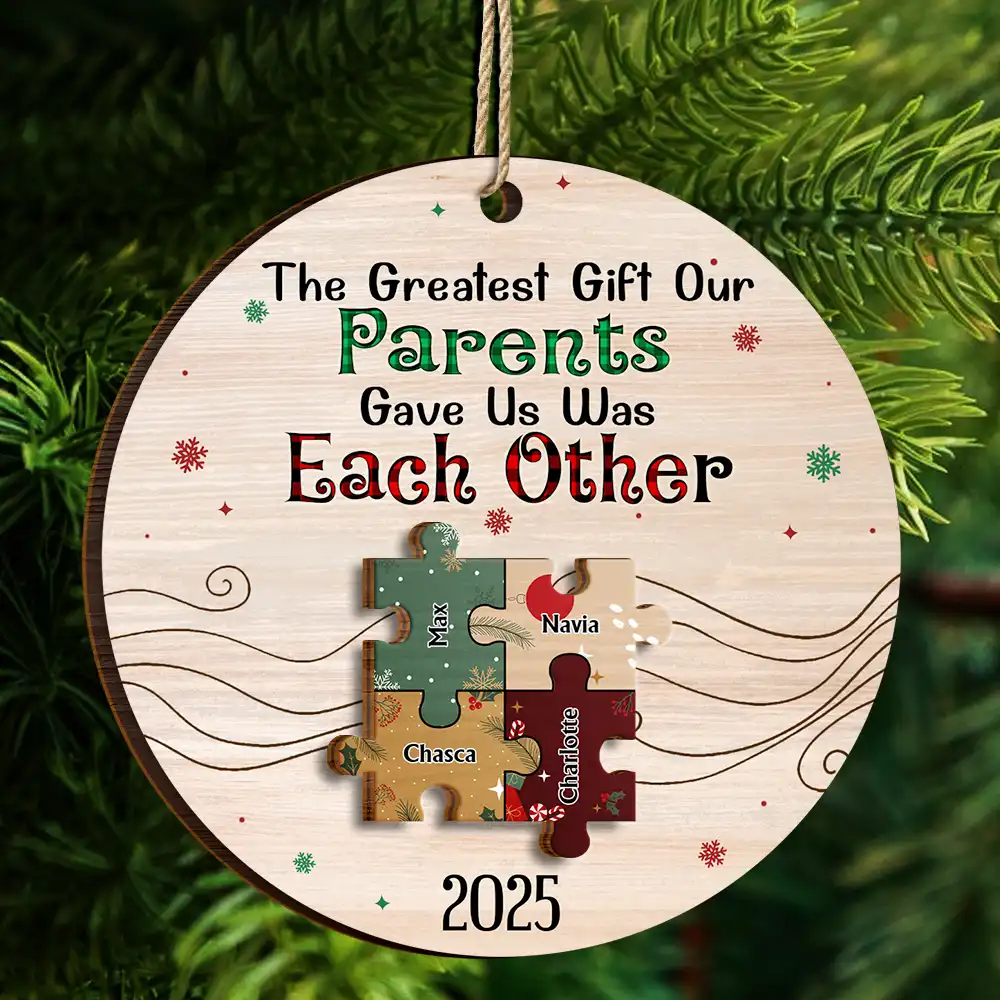 Family - Together We Make A Family - Personalized 2-Layered Wooden Ornament