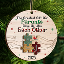 Family - Together We Make A Family - Personalized 2-Layered Wooden Ornament