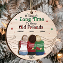Gift For Bestie - Take A Long Time To Grow Christmas Besties - Personalized 2-Layered Wooden Ornament
