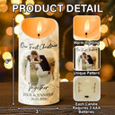 Custom Photo First Christmas As Mr & Mrs Couples - Personalized Flameless LED Candle