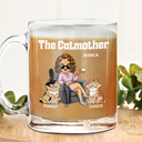 Cat Lovers,Cat Mom,Gift For Yourself,Gift For Women,Happy - The Cat Mother - Personalized Glass Mug