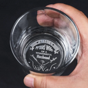 Gift For Couples, Gift For Husband, Gift For Wife, Gift For Boyfriend, Gift For Girlfriend - I'm A Proud Wife Of A Wonderful Husband - Personalized Engraved Whiskey Glass