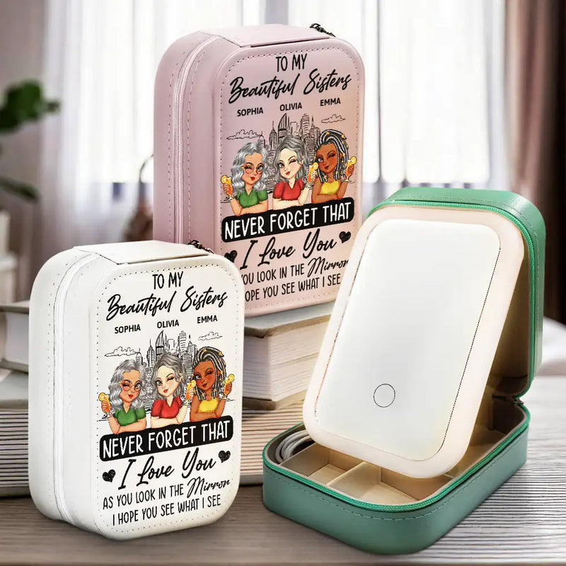 Gift For Bestie - I Hope You See What I See - Personalized Makeup Box With LED Mirror
