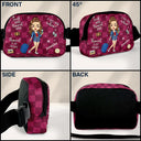 Travel, Gift For Yourself, Gift For Women, Gift For Men - Travel Is My Therapy - Personalized Crossbody Belt Bag