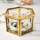 Gift For Yourself,Gift For Women,Gift For Mother,Gift For Bestie,Gift For Sisters,Gift For Girlfriend,Gift For Wife - Floral Name - Personalized Glass Jewelry Box