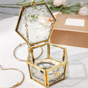 Gift For Yourself,Gift For Women,Gift For Mother,Gift For Bestie,Gift For Sisters,Gift For Girlfriend,Gift For Wife - Floral Name - Personalized Glass Jewelry Box