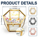 Gift For Yourself,Gift For Women,Gift For Mother,Gift For Bestie,Gift For Sisters,Gift For Girlfriend,Gift For Wife - Floral Name - Personalized Glass Jewelry Box