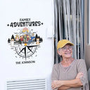 Family, Happy, Camping, Campsite - Family Adventures - Personalized Decor Decal