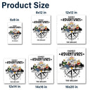 Family, Happy, Camping, Campsite - Family Adventures - Personalized Decor Decal