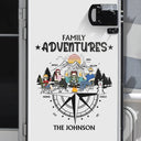 Family, Happy, Camping, Campsite - Family Adventures - Personalized Decor Decal