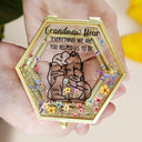 Gift For Mother, Gift For Grandma, Gift For Women, Love - Mama Bear Everything I Am You Helped Me To Be - Personalized Glass Jewelry Box