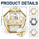 Gift For Mother, Gift For Grandma, Gift For Women, Love - Mama Bear Everything I Am You Helped Me To Be - Personalized Glass Jewelry Box